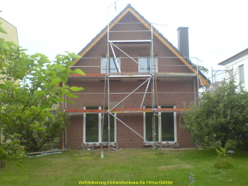 Bild von Baugesch&auml;ft - Jens R&ouml;sner - Titel: Verklinkerung eines Einfamielienhauses (f&uuml;r Firma G&uuml;ttler)