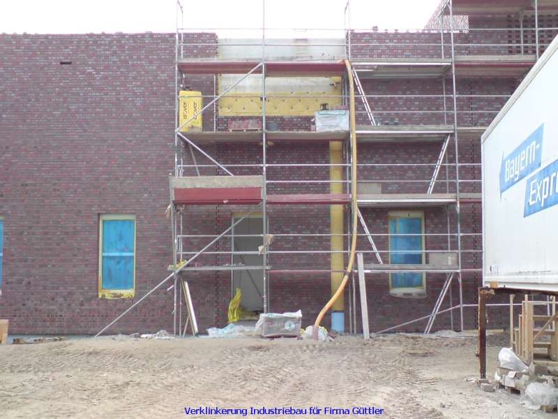 Bild von Baugesch&auml;ft - Jens R&ouml;sner - Titel: Verklinkerung im Industriebau (f&uuml;r Firma G&uuml;ttler)