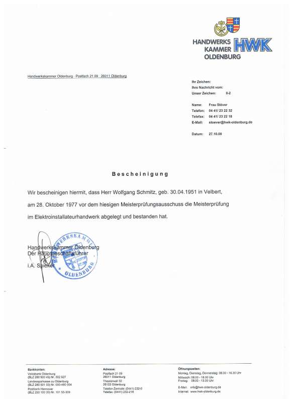 Bild von EnergieTechnik.NRW - Ing. Wolfgang Schmitz - Titel: Handwerksmeister -Elektrotechnik-