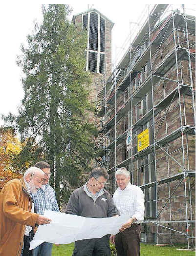 Bild von Ger&uuml;stbau Scherer & Ecker GmbH - Gesch&auml;ftsf&uuml;hrer Dipl.Bau-Ing.Harald Ecker - Titel: Homburg Erbach Kirchenschiff Maria von Frieden