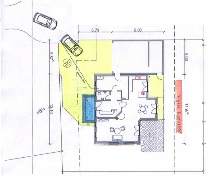 BAU.DE / BAU-Forum: 1. Bild zu Frage "GRZ Berechnung: Terrasse, Pflasterfl&auml;chen &ndash; Wie Grundst&uuml;cksgr&ouml;&szlig;e, Haus & Garage die Grundfl&auml;chenzahl beeinflussen?" im BAU-Forum "Architekt / Architektur"