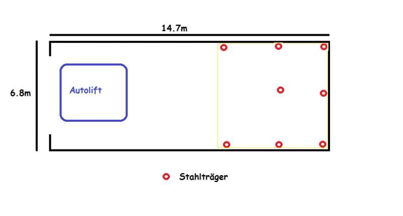BAU.DE / BAU-Forum: 1. Bild zu Frage "Zweiter Boden in Werkstatt bauen. Selbsttragend mit Stahltr&auml;ger" im BAU-Forum "Architekt / Architektur"