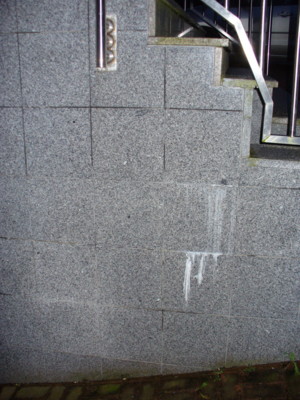 BAU.DE / BAU-Forum: 3. Bild zu Antwort "Feuchtigkeitsschaden: Weitere Bilder zur Schadensanalyse" auf die Frage "Feuchter Putz unter Treppe: Ursachen, Kosten der Sanierung & Risiken?" im BAU-Forum "Au&szlig;enw&auml;nde und Fassaden"