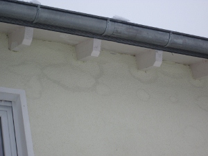 BAU.DE / BAU-Forum: 1. Bild zu Frage "Flecken auf Vollw&auml;rmeschutzfassade: Ursachen, Reinigung & Vorbeugung?" im BAU-Forum "Au&szlig;enw&auml;nde und Fassaden"