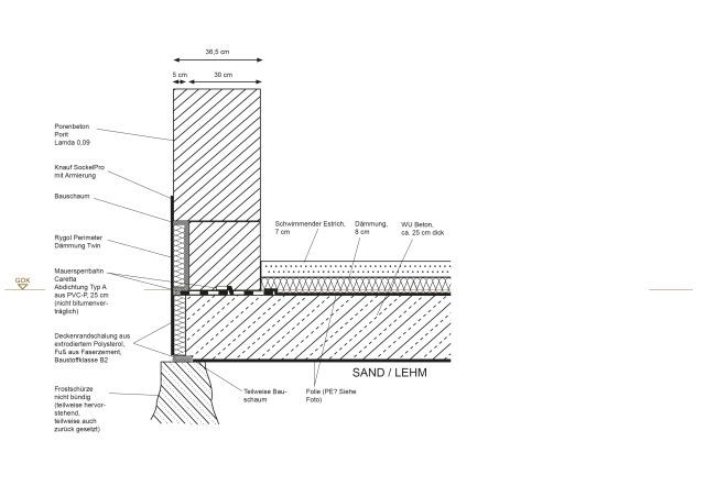 BAU.DE / BAU-Forum: 2. Bild zu Antwort "Detailzeichnung: Sockelaufbau mit horizontaler Abdichtung" auf die Frage "Sockelabdichtung: Horizontale Abdichtung anschlie&szlig;en &ndash; korrekte Ausf&uuml;hrung & Kosten?" im BAU-Forum "Au&szlig;enw&auml;nde und Fassaden"