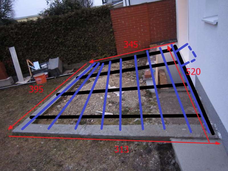 BAU.DE / BAU-Forum: 2. Bild zu Frage "Terrassenunterkonstruktion &uuml;ber Kellerabgang" im BAU-Forum "Balkon und Terrasse"