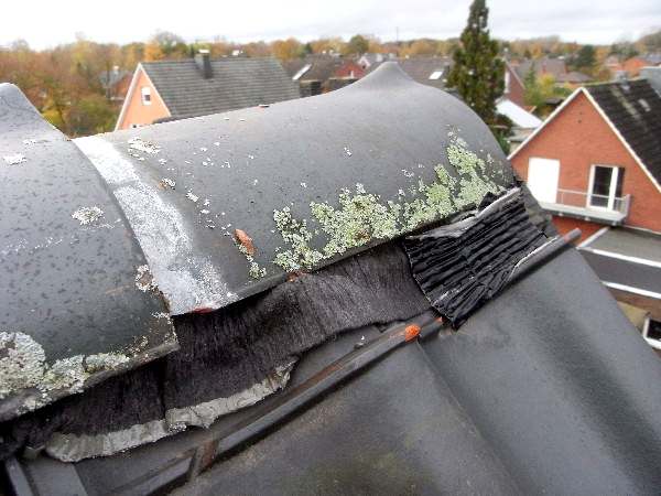 BAU.DE / BAU-Forum: 2. Bild zu Frage "Schiefe Firstpfannen nach Dachsanierung: Ursachen, Risiken & Korrektur durch Fachmann?" im BAU-Forum "Dach"