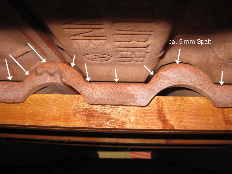 BAU.DE / BAU-Forum: 5. Bild zu Frage "Dach undicht bei Schneegest&ouml;ber: Ursachen, L&ouml;sungen & Kosten f&uuml;r Frankfurter Pfanne?" im BAU-Forum "Dach"
