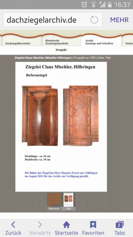 BAU.DE / BAU-Forum: 3. Bild zu Frage "Claus Mischler Hilbringen Dachziegel: Wo finde ich passende Ersatzziegel?" im BAU-Forum "Dach"