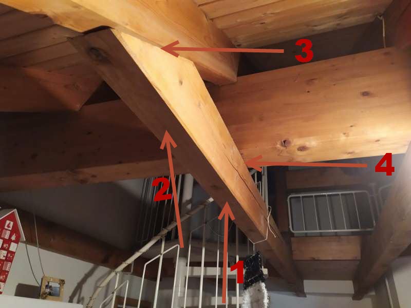 BAU.DE / BAU-Forum: 1. Bild zu Antwort "Fotografieren Sie doch bitte..." auf die Frage "Schiefe Holzbalken in Maisonette: Gefahr, Ursachen & Sanierungskosten?" im BAU-Forum "Dach" BAU.DE / BAU-Forum: 1. Bild zu Antwort "Fotografieren Sie doch bitte..." auf die Frage "Schiefe Holzbalken in Maisonette: Gefahr, Ursachen & Sanierungskosten?" im BAU-Forum "Dach"