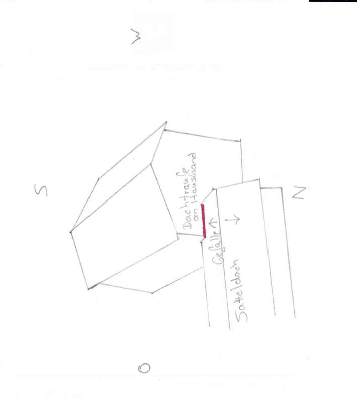 BAU.DE / BAU-Forum: 1. Bild zu Frage "Dachtraufe Garage an Hauswand" im BAU-Forum "Dach"