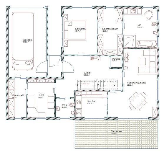 BAU.DE / BAU-Forum: 1. Bild zu Frage "Altersruhesitz planen: Grundriss, Aufzug, Barrierefreiheit &ndash; Machbarkeit pr&uuml;fen?" im BAU-Forum "Grundriss-Diskussionen"