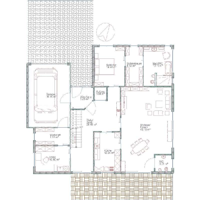 BAU.DE / BAU-Forum: 1. Bild zu Antwort "Altersruhesitz: Neue Planung zur Diskussion gestellt" auf die Frage "Altersruhesitz planen: Grundriss, Aufzug, Barrierefreiheit &ndash; Machbarkeit pr&uuml;fen?" im BAU-Forum "Grundriss-Diskussionen"