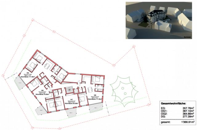 BAU.DE / BAU-Forum: 3. Bild zu Frage "Grundriss f&uuml;r Mehrfamilienhaus" im BAU-Forum "Grundriss-Diskussionen"