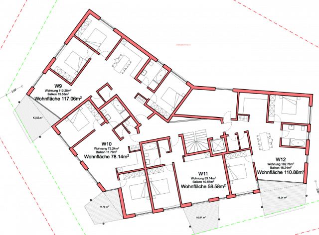 BAU.DE / BAU-Forum: 4. Bild zu Antwort "Grundriss" auf die Frage "Mehrfamilienhaus planen: Grundriss-Check, Vor-/Nachteile & Kosten pro Wohnung?" im BAU-Forum "Grundriss-Diskussionen"