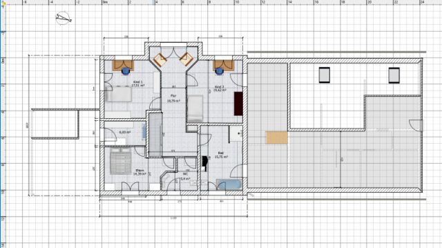 BAU.DE / BAU-Forum: 2. Bild zu Frage "Haus mit Einliegerwohnung (Grundriss) Meinungen? Verbesserungen?" im BAU-Forum "Grundriss-Diskussionen"