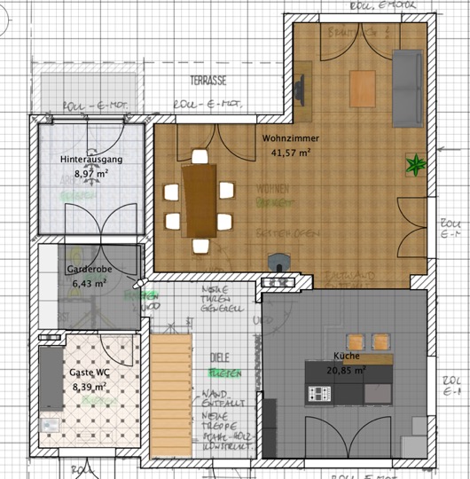 BAU-Forumsbeitrag: Optimierung des Erdgeschoss-Grundrisses: Ideen für offenen Wohnbereich gesucht