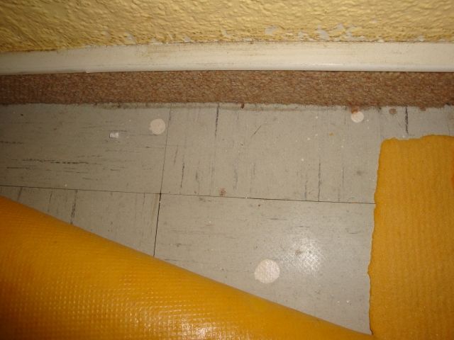 BAU.DE / BAU-Forum: 1. Bild zu Frage "Flexplatten mit schwarzem Kleber (1975): Asbestgefahr? &Uuml;berfliesen oder Sanierung? Kosten?" im BAU-Forum "Estrich und Bodenbel&auml;ge"