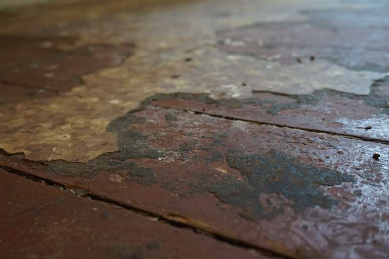 BAU.DE / BAU-Forum: 2. Bild zu Frage "alter Bodenbelag, schwarzer Kleber, Asbest?" im BAU-Forum "Estrich und Bodenbel&auml;ge"