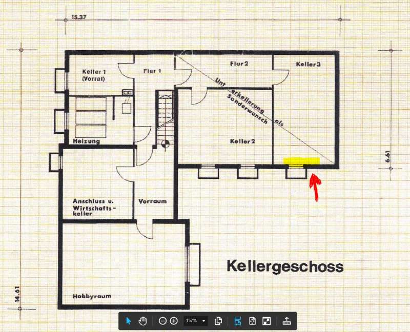 BAU.DE / BAU-Forum: 1. Bild zu Frage "Fenster verbreitern im Stahlbetonkeller: Sturz notwendig? Kosten, Statik & Vorgehen" im BAU-Forum "Fenster und Au&szlig;ent&uuml;ren"