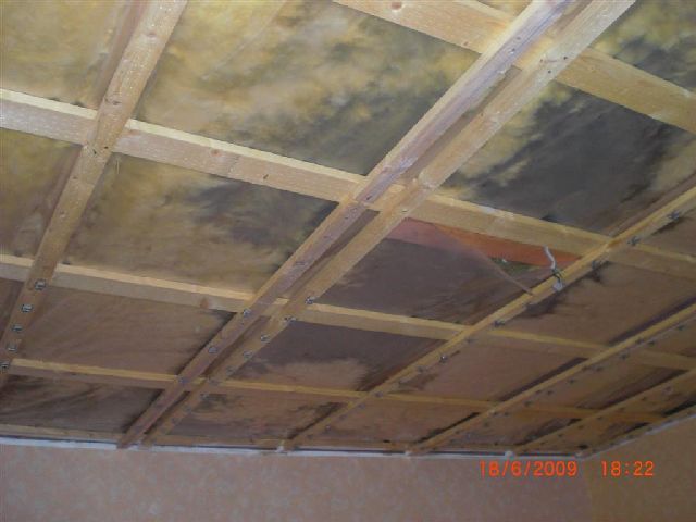 BAU.DE / BAU-Forum: 1. Bild zu Frage "Fingerhuthaus Baujahr. 1992, Dampfsperre am Rand und bei Kabeldurchf&uuml;hrungen nicht abgedichtet, Schimmelbildung" im BAU-Forum "Fertighaus"