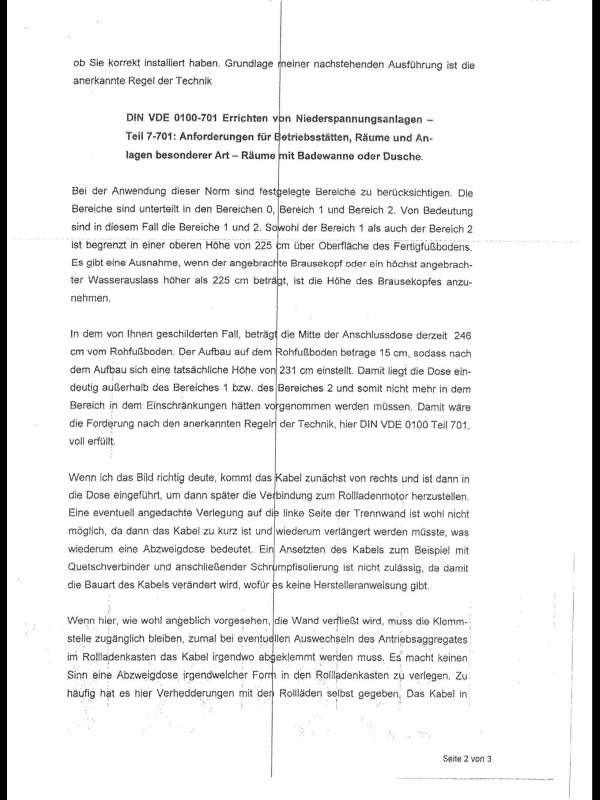 BAU.DE / BAU-Forum: 2. Bild zu Antwort "Hier die Stellungnahme" auf die Frage "Verteilerdose in Dusche: Was ist erlaubt? Sicherheit, Vorschriften & Risiken" im BAU-Forum "Installation: Elektro, Gas, Wasser, Fernwärme etc." BAU.DE / BAU-Forum: 2. Bild zu Antwort "Hier die Stellungnahme" auf die Frage "Verteilerdose in Dusche: Was ist erlaubt? Sicherheit, Vorschriften & Risiken" im BAU-Forum "Installation: Elektro, Gas, Wasser, Fernwärme etc."