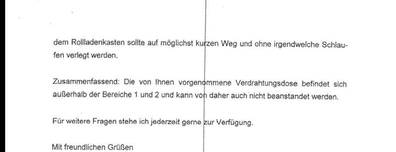 BAU.DE / BAU-Forum: 3. Bild zu Antwort "Hier die Stellungnahme" auf die Frage "Verteilerdose in Dusche: Was ist erlaubt? Sicherheit, Vorschriften & Risiken" im BAU-Forum "Installation: Elektro, Gas, Wasser, Fernwärme etc." BAU.DE / BAU-Forum: 3. Bild zu Antwort "Hier die Stellungnahme" auf die Frage "Verteilerdose in Dusche: Was ist erlaubt? Sicherheit, Vorschriften & Risiken" im BAU-Forum "Installation: Elektro, Gas, Wasser, Fernwärme etc."