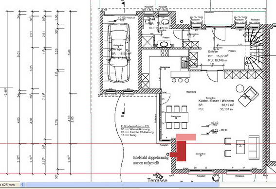 BAU.DE / BAU-Forum: 1. Bild zu Frage "Grundofen Aufstellort: Optimale Platzierung im Neubau mit Fu&szlig;bodenheizung?" im BAU-Forum "Kamin und Kachelofen"