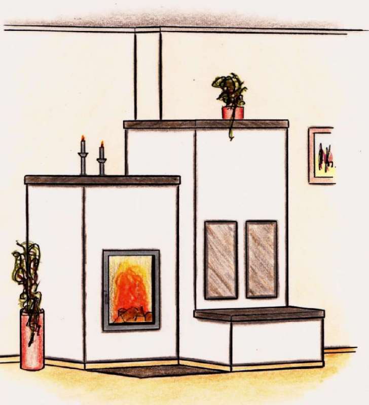 BAU.DE / BAU-Forum: 1. Bild zu Antwort "Kombiofen: Sinnvolle Alternative zum Grundofen im Reiheneckhaus" auf die Frage "Grundofen Strahlungsw&auml;rme: Optimale W&auml;rmeverteilung im Reiheneckhaus?" im BAU-Forum "Kamin und Kachelofen"