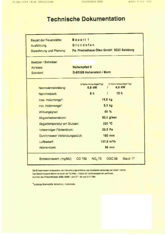 BAU.DE / BAU-Forum: 1. Bild zu Antwort "Grundofen: W&auml;rmeableitung pr&uuml;fen &ndash; Oberfl&auml;chentemperatur, Abgastemperatur" auf die Frage "Grundofen Heizleistung unzureichend: Schornsteinzug pr&uuml;fen, Ofenbauer haftbar machen?" im BAU-Forum "Kamin und Kachelofen"