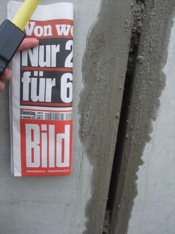 BAU.DE / BAU-Forum: 1. Bild zu Antwort "Wei&szlig;e Wanne: Bilder der Fugen-Katastrophe im Keller" auf die Frage "Wei&szlig;e Wanne Fugenabdichtung: Risiken, Produkte & Alternativen f&uuml;r wasserdichten Keller?" im BAU-Forum "Keller"