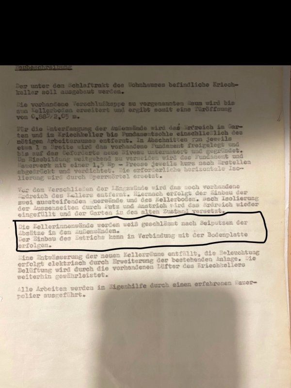 BAU.DE / BAU-Forum: 3. Bild zu Frage "Kellerboden Aufbau 70er Jahre: D&auml;mmung, Asbest & Abdichtung pr&uuml;fen - Was beachten?" im BAU-Forum "Keller"