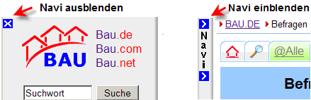 BAU.DE / BAU-Forum: 1. Bild zu Frage "Experiment: Linkes Men&uuml; aus- und einblenden &nbsp;-&nbsp; vor allem f&uuml;r kleine Displays" im BAU-Forum "Das Forum &uuml;ber unsere Foren - Anregungen, Kritik, Vorschl&auml;ge f&uuml;r neue Foren etc."