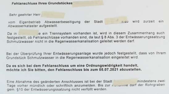 BAU.DE / BAU-Forum: 2. Bild zu Frage "Schmutzwasseranschluss falsch gesetzt: Wer tr&auml;gt die Kosten f&uuml;r die Korrektur?" im BAU-Forum "Normen, Vorschriften, Verordnungen etc."