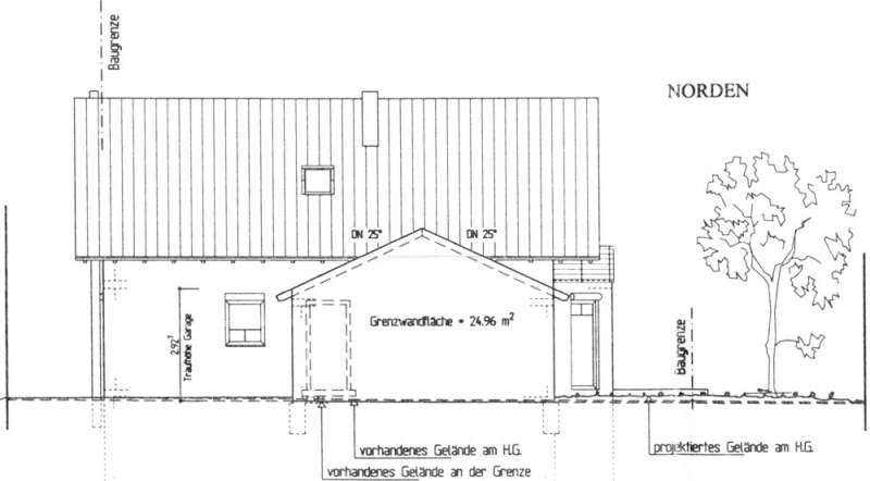 BAU.DE / BAU-Forum: 3. Bild zu Antwort "Gartenhaus: Garagengenehmigung & Baugrenz&uuml;berschreitung" auf die Frage "Gartenhaus an Grundst&uuml;cksgrenze bauen: Was ist bei bestehender Wand (25qm) zu beachten?" im BAU-Forum "Bauplanung / Baugenehmigung"