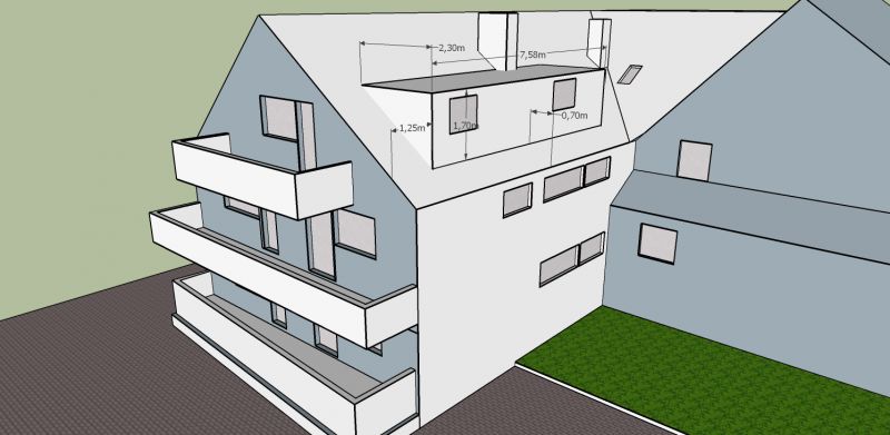 BAU.DE / BAU-Forum: 1. Bild zu Frage "Gaube an der Grundst&uuml;cksgrenze: Brandschutz, Abstand zum Nachbarn & Alternativen in Hessen?" im BAU-Forum "Bauplanung / Baugenehmigung"
