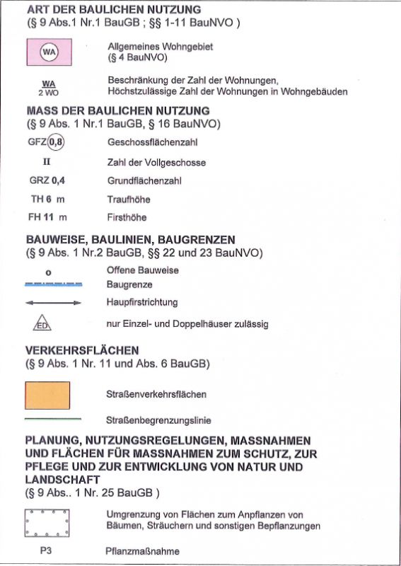 BAU.DE / BAU-Forum: 1. Bild zu Antwort "Planzeichnung: Keine Angaben zu &sect;14 BauNVO vorhanden" auf die Frage "Garage &uuml;ber Baugrenze in Abstandsfl&auml;che Saarland: Was ist erlaubt?" im BAU-Forum "Bauplanung / Baugenehmigung"