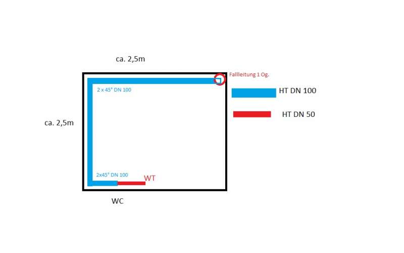 BAU.DE / BAU-Forum: 1. Bild zu Antwort "Zu not, wenn es nicht anders..." auf die Frage "WC-Verlegung: 5m Abstand zur Fallleitung &ndash; Probleme mit Bel&uuml;ftung & R&uuml;ckstau?" im BAU-Forum "Sanit&auml;r, Bad, Dusche, WC"