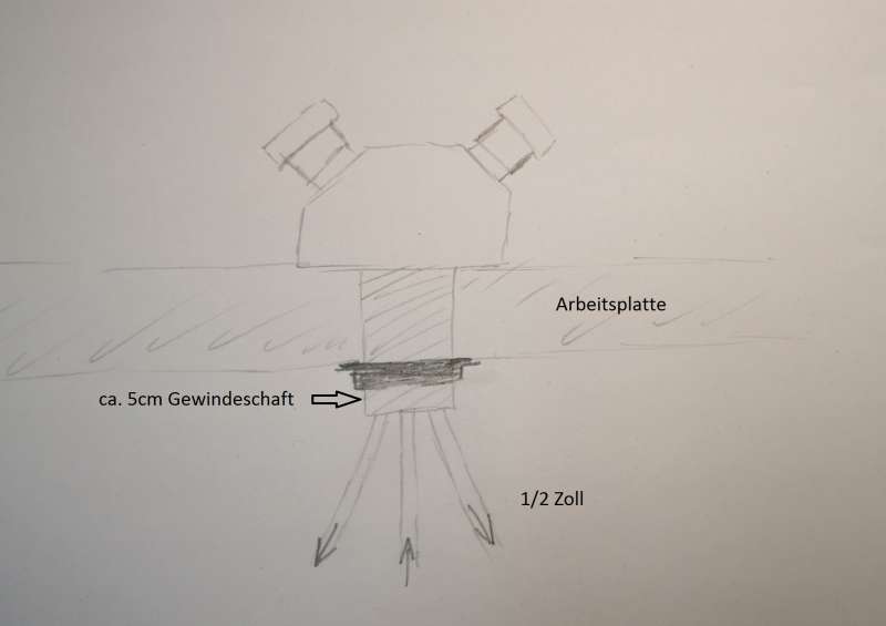 BAU.DE / BAU-Forum: 2. Bild zu Frage "2 Wege-Absperrventil in K&uuml;chenarbeitsplatte erneuern." im BAU-Forum "Sanit&auml;r, Bad, Dusche, WC"