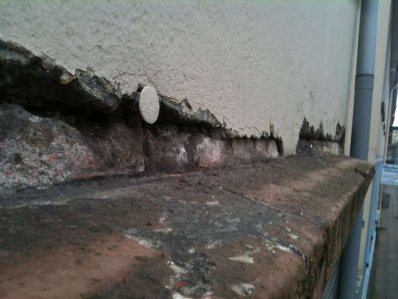 BAU.DE / BAU-Forum: 1. Bild zu Frage "Feuchte Fassadenmauer sanieren: Ursachen, Kosten & Vorgehen im Altbau?" im BAU-Forum "Modernisierung / Sanierung / Bausch&auml;den"