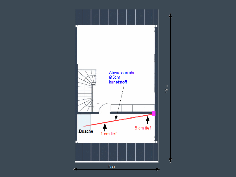 BAU.DE / BAU-Forum: 1. Bild zu Frage "Betondecke schlitzen für Abwasserleitung: Gefälle, Statik & Risiken?" im BAU-Forum "Modernisierung / Sanierung / Bauschäden" BAU.DE / BAU-Forum: 1. Bild zu Frage "Betondecke schlitzen für Abwasserleitung: Gefälle, Statik & Risiken?" im BAU-Forum "Modernisierung / Sanierung / Bauschäden"