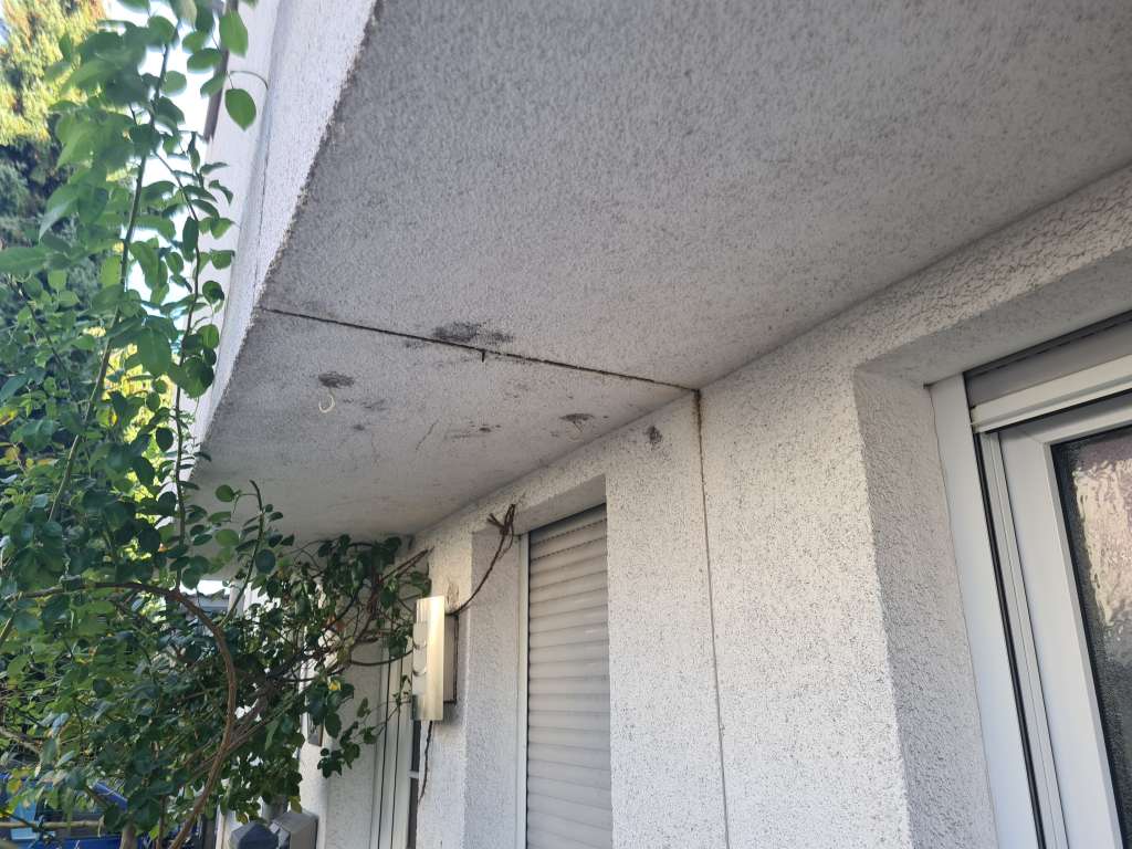 BAU.DE / BAU-Forum: 2. Bild zu Frage "Braunfärbung am Außenputz im Eingangsbereich - Ursachen und Lösungen" im BAU-Forum "Modernisierung / Sanierung / Bausch&auml;den"