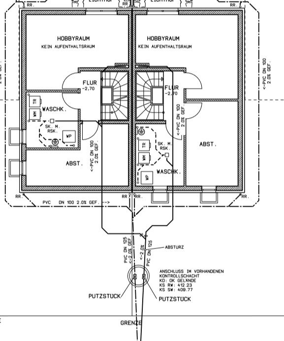 BAU.DE / BAU-Forum: 1. Bild zu Antwort "Ist halt auch kostentechnisch ein Thema, oder?" auf die Frage "Doppelhaushälfte: Gemeinsamer Abwasserschacht – Probleme, Risiken & Alternativen?" im BAU-Forum "Tiefbau und Spezialtiefbau" BAU.DE / BAU-Forum: 1. Bild zu Antwort "Ist halt auch kostentechnisch ein Thema, oder?" auf die Frage "Doppelhaushälfte: Gemeinsamer Abwasserschacht – Probleme, Risiken & Alternativen?" im BAU-Forum "Tiefbau und Spezialtiefbau"