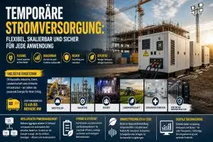 Tempor&auml;re Stromversorgung: Flexibel, skalierbar und sicher f&uuml;r jede Anwendung - Bild: BauKI / BAU.DE