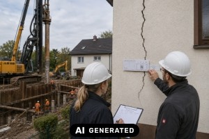 Die Riss&uuml;berwachung bezeichnet die planm&auml;&szlig;ige Beobachtung, Messung und Dokumentation von Ver&auml;nderungen an Rissen in Bauwerken und anderen baulichen Strukturen.