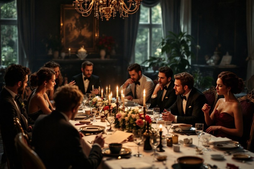 Häufig werden Krimidinner mit 10 Personen gespielt