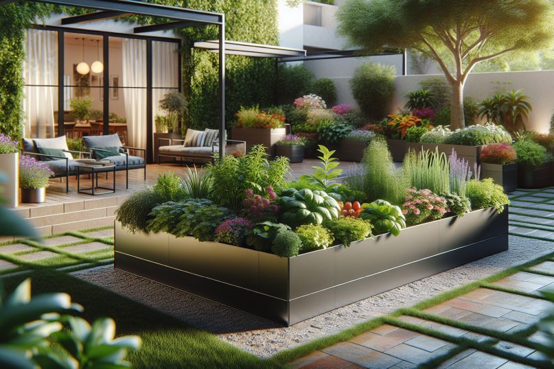Pflanzideen aus Metall passen zu einer modernen, urbanen Architektur auf Terrassen und in Gärten genauso wie zu rustikalen oder klassischen Gartengestaltungen